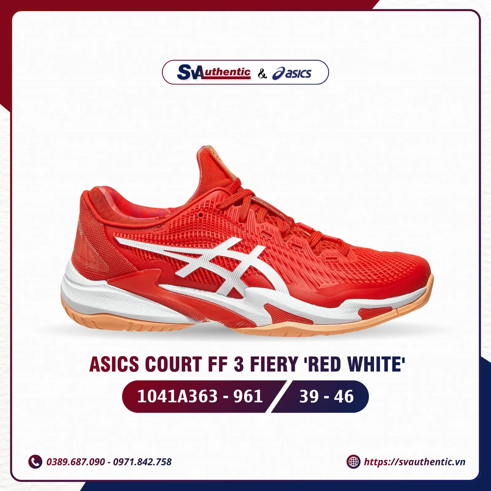 Giày Tennis Pickleball Asics Court FF 3 1041A363 – 961